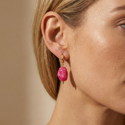Pink Sunset l Solara Drop Earrings