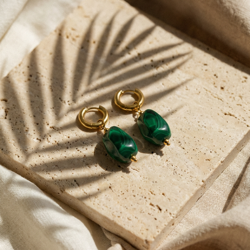 Palm Jade l Solara Drop Earrings