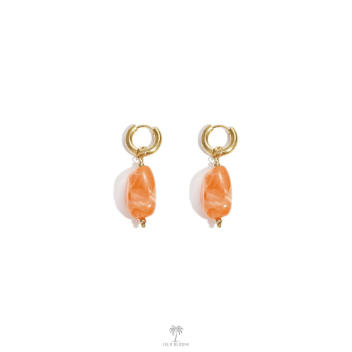 Papaya Swirl l Solara Drop Earrings