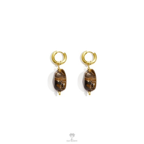 Coconut Marble l Solara Drop Earrings